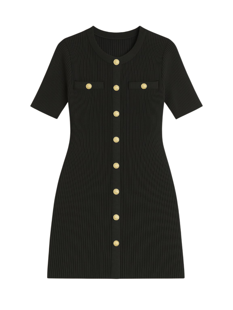 Vera – Ribbed Knit Mini Dress