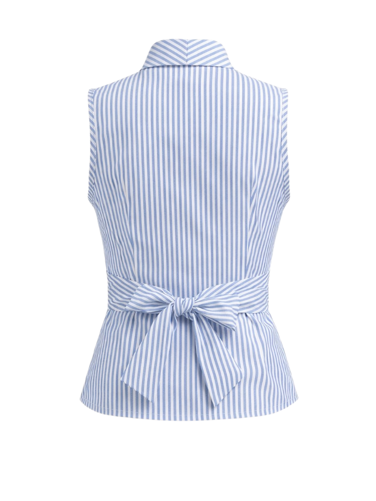 Thalia – Striped Wrap Vest Top