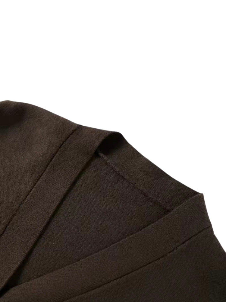 Amelie – Sculpted V-Neck Knit Cardigan