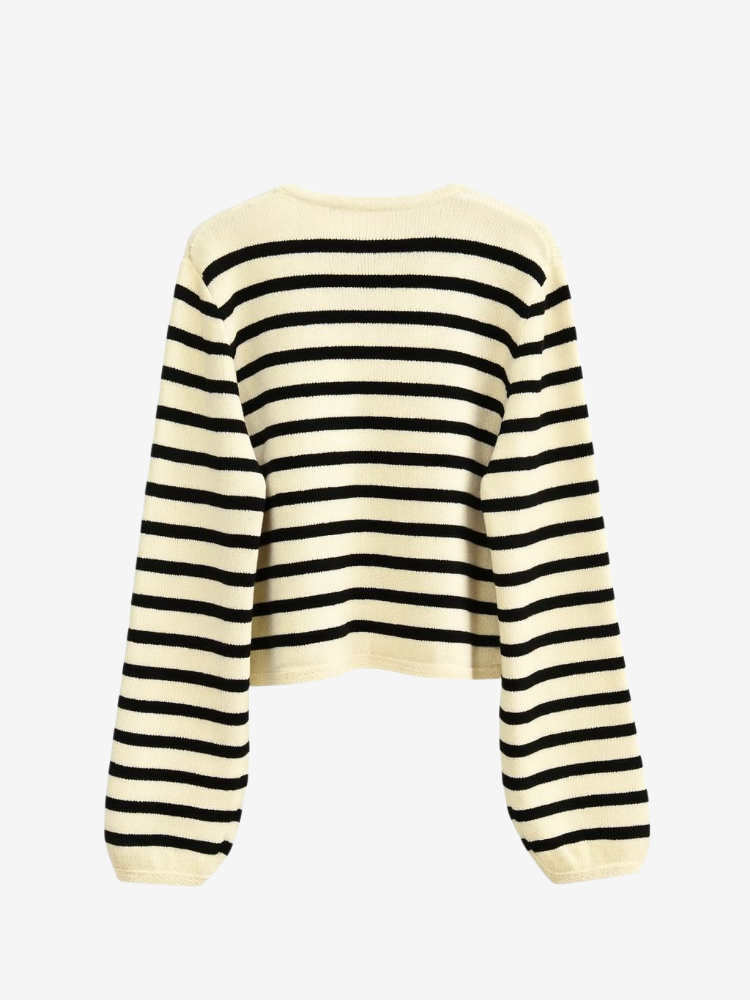 Puro - Striped Crop Cardigan