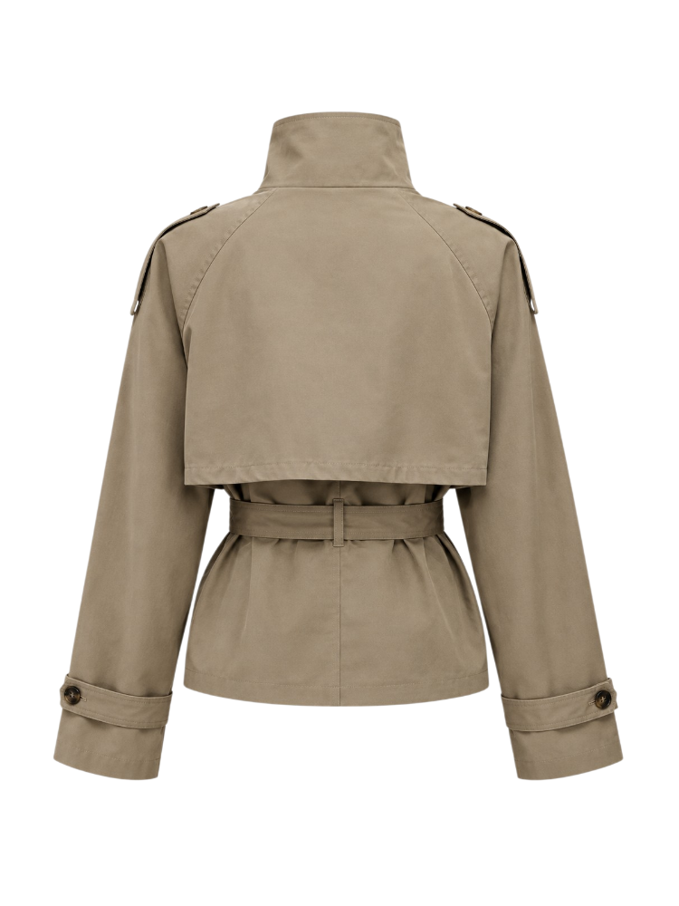 Lume – Belted Cropped Trench Jacket