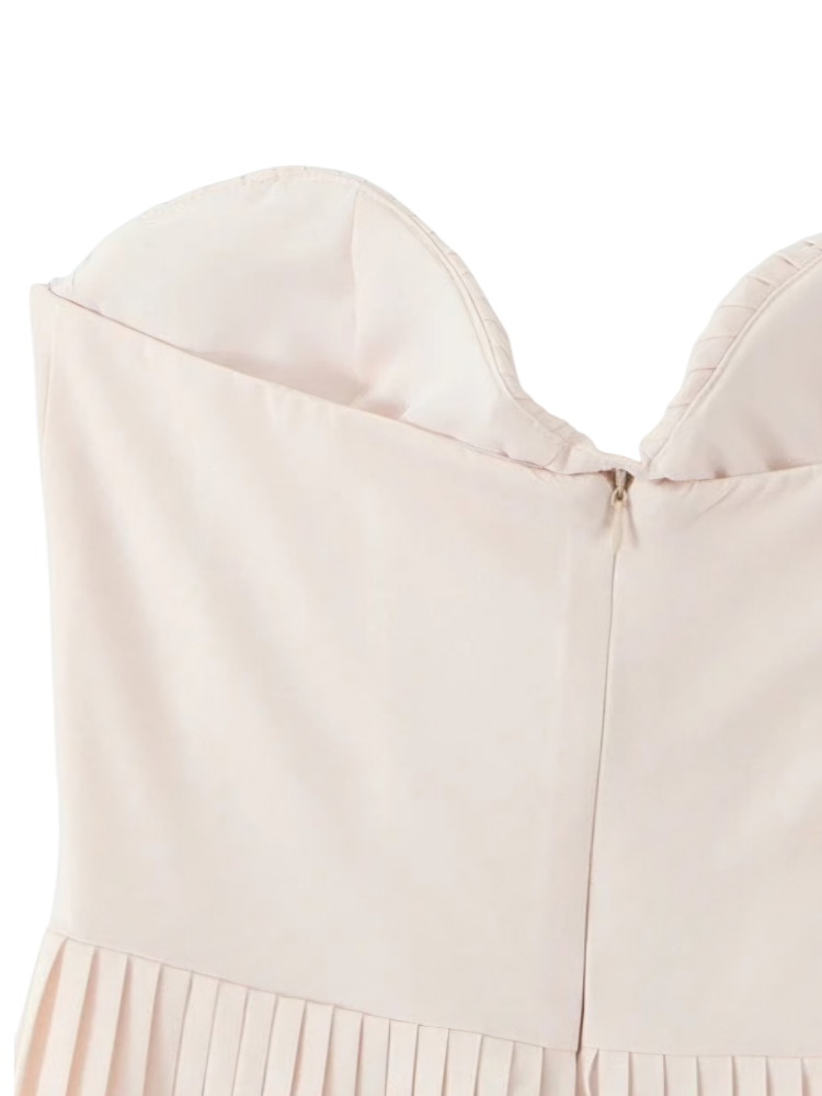 Aureo – Pleated Strapless Maxi Dress