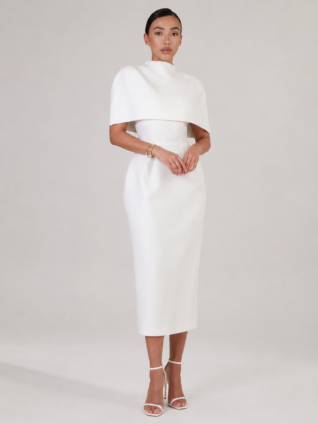 Gemma – Shawl Elegance Midi Dress Set