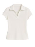 Clea – V-Neck Polo Tee