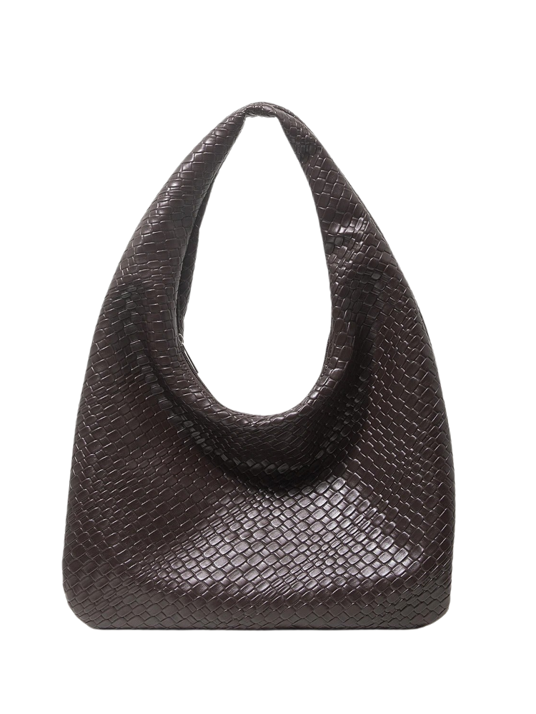 Seraya – Woven Crescent Shoulder Bag