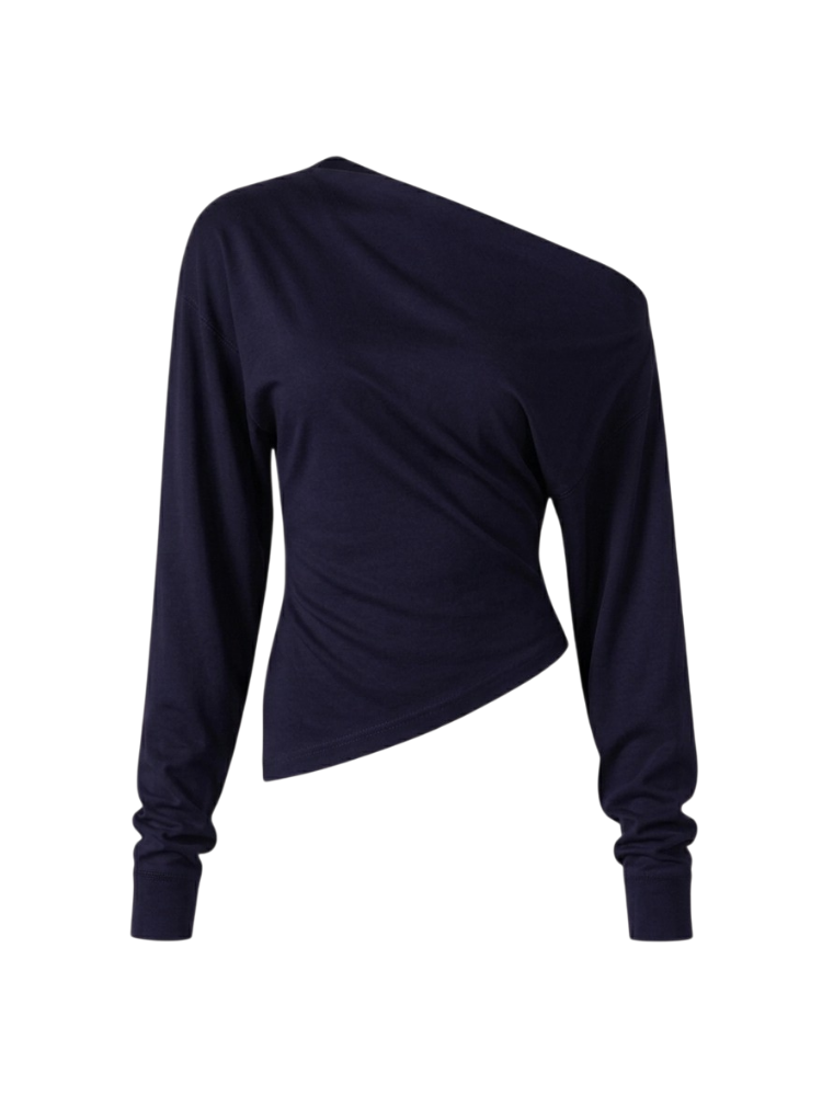 Auriel – Asymmetrical Off-Shoulder Long Sleeve Top