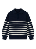 Lupo - Half-Zip Striped Sweater