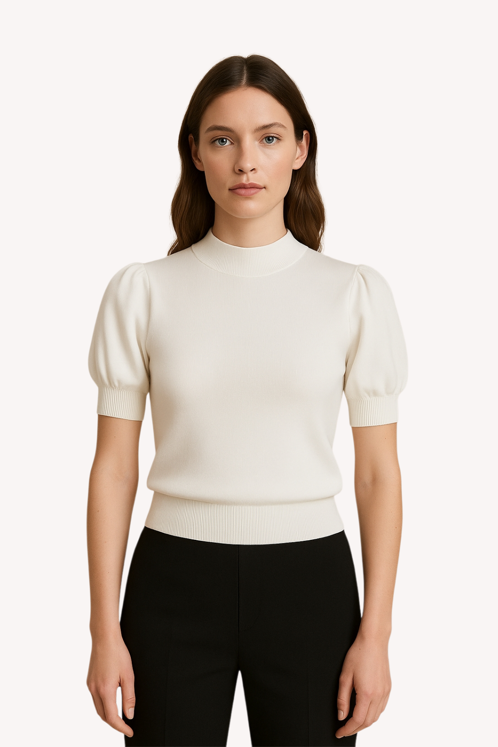 Ivy - Puff-Sleeve Knit Top