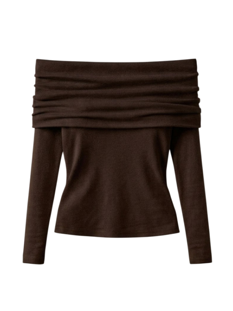 Isolde – Off-Shoulder Knit Sweater