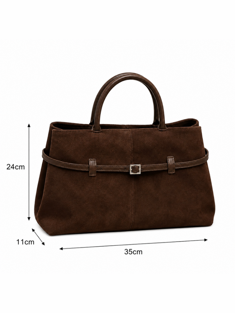 Valentina – Suede Leather Tote Bag