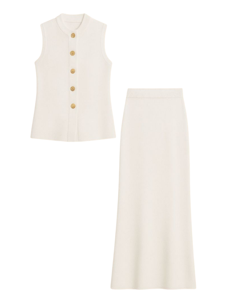 Eline – Knit Vest Skirt Set