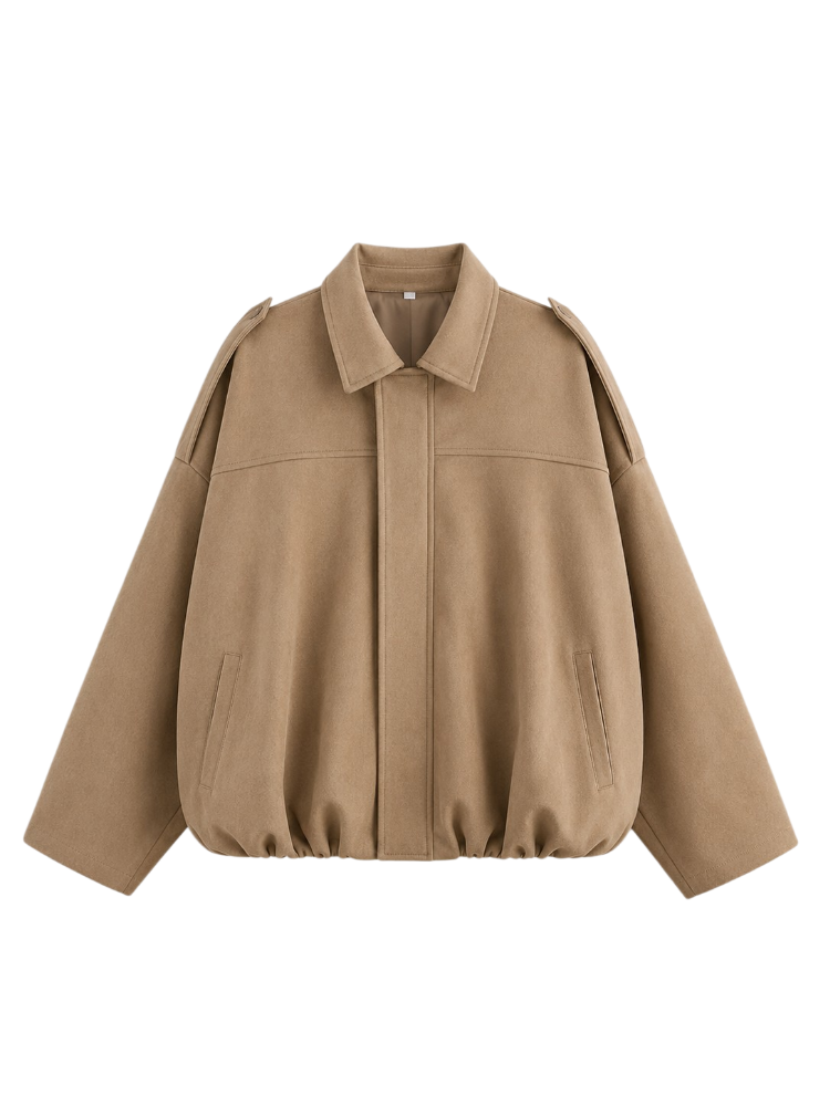 Kaia – Suede Bomber Jacket
