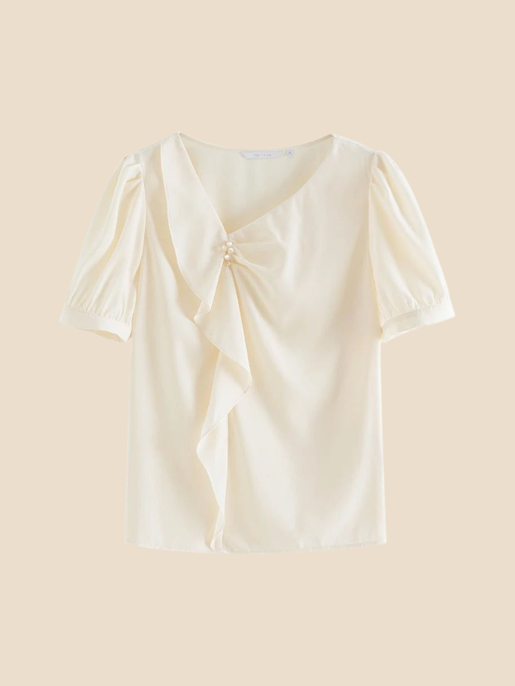 Clemence – French Ruffled Chiffon Blouse