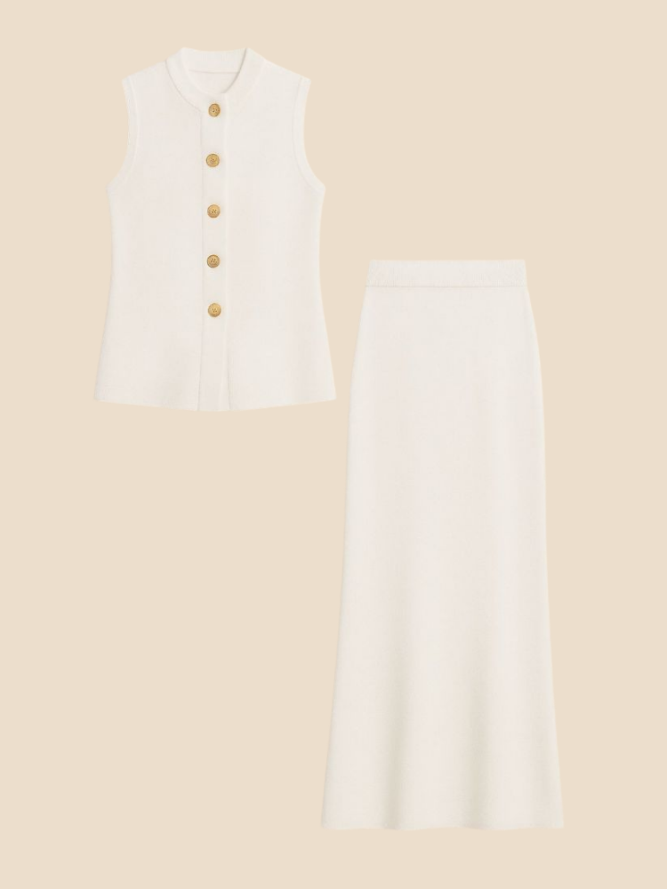 Eline – Knit Vest Skirt Set