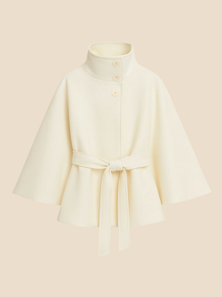 Celia - High-Collar Belted Coat