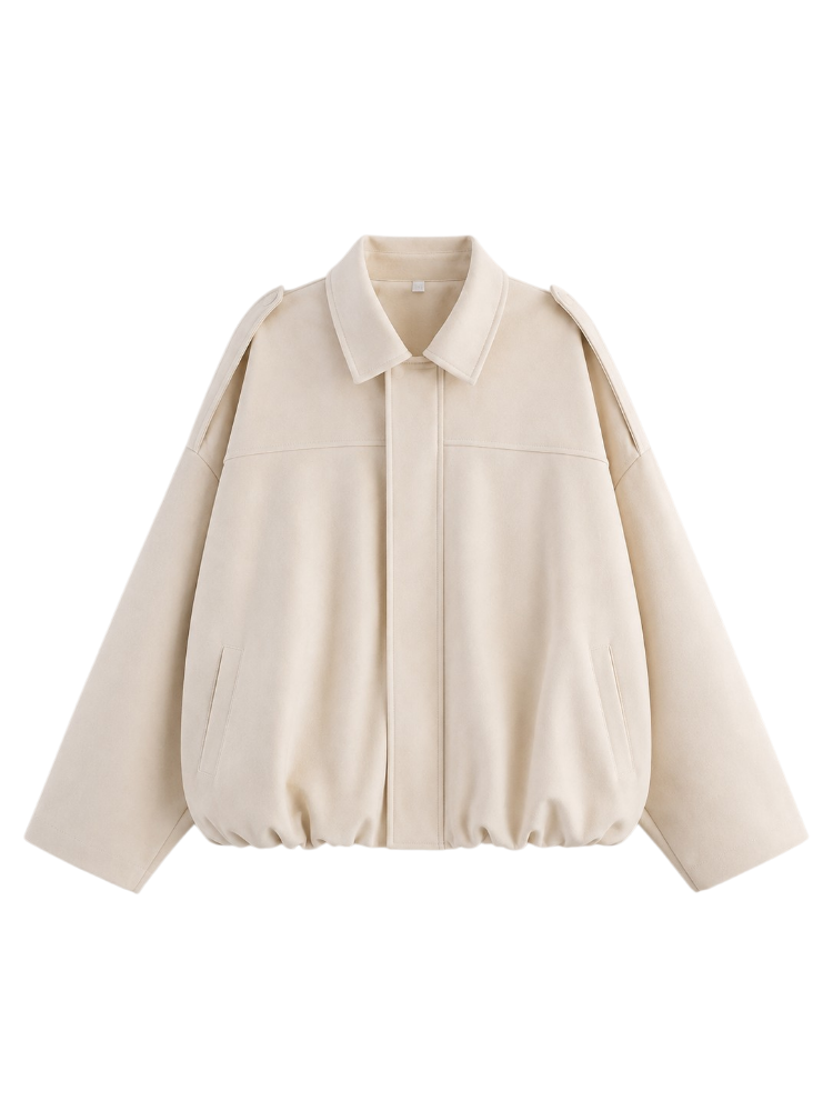 Kaia – Suede Bomber Jacket