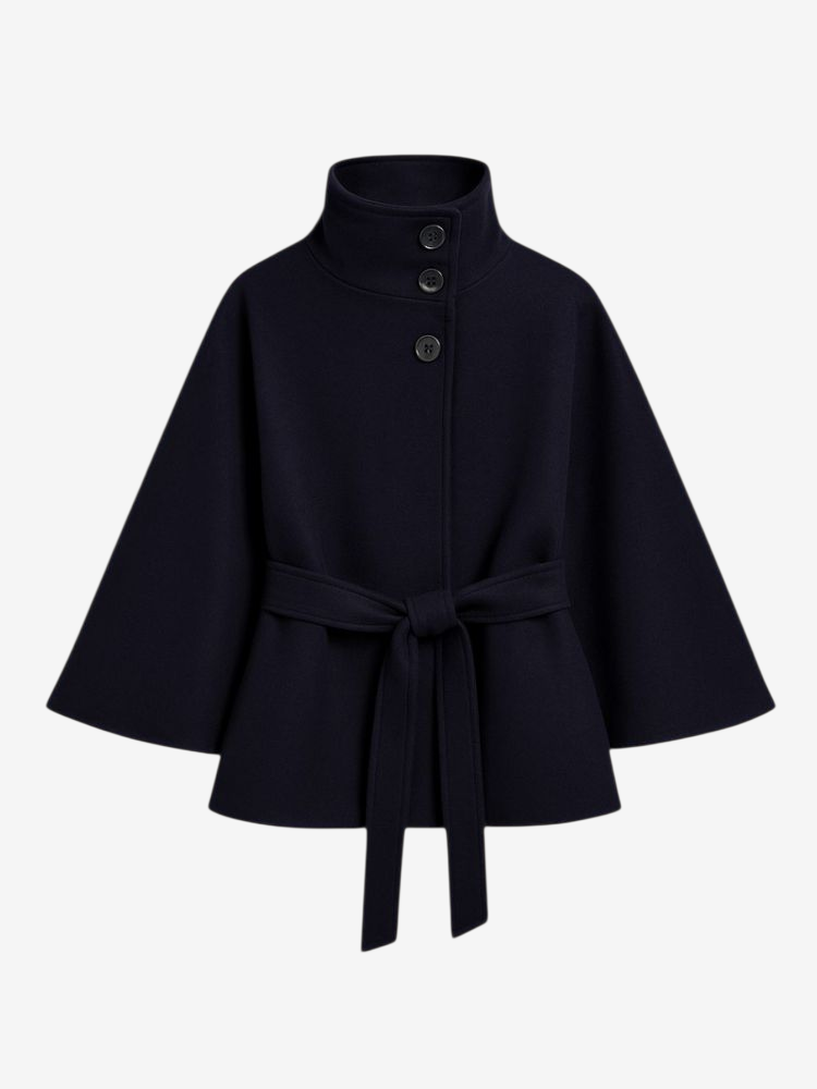 Celia - High-Collar Belted Coat