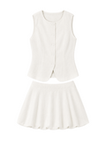 Camille – Cotton Vest & Mini Skirt Set