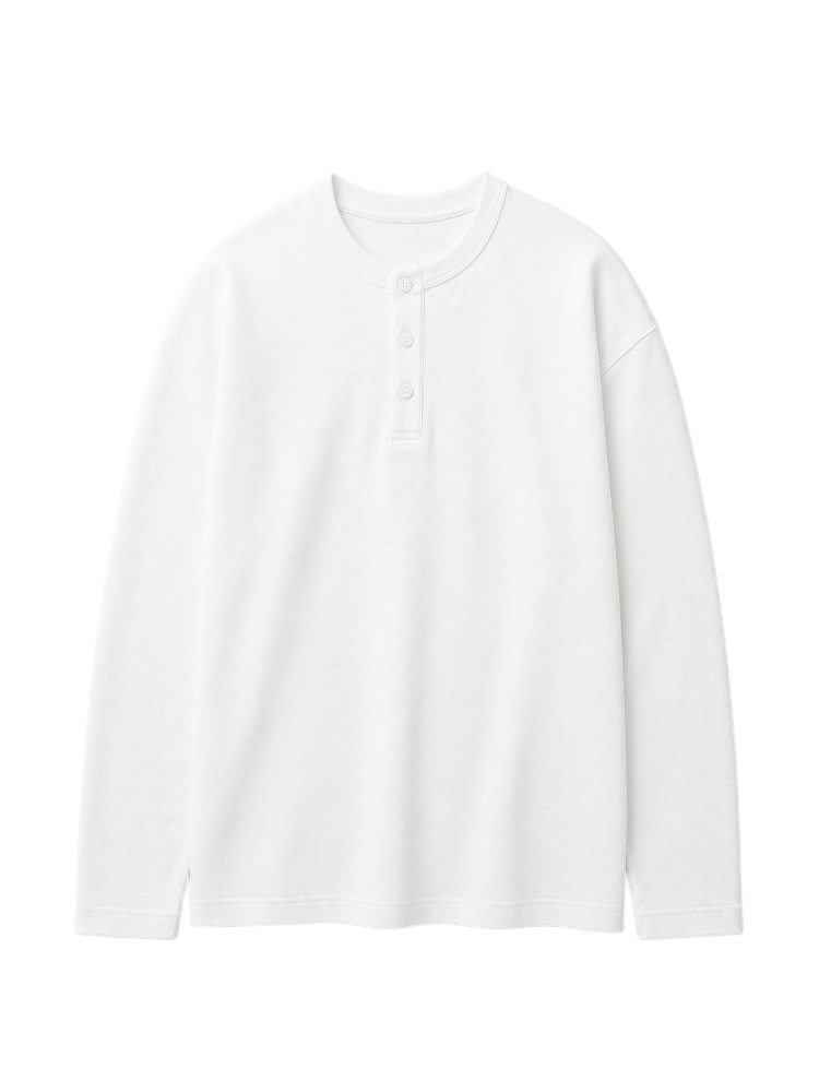 Lucien – Heavyweight Cotton Henley Shirt
