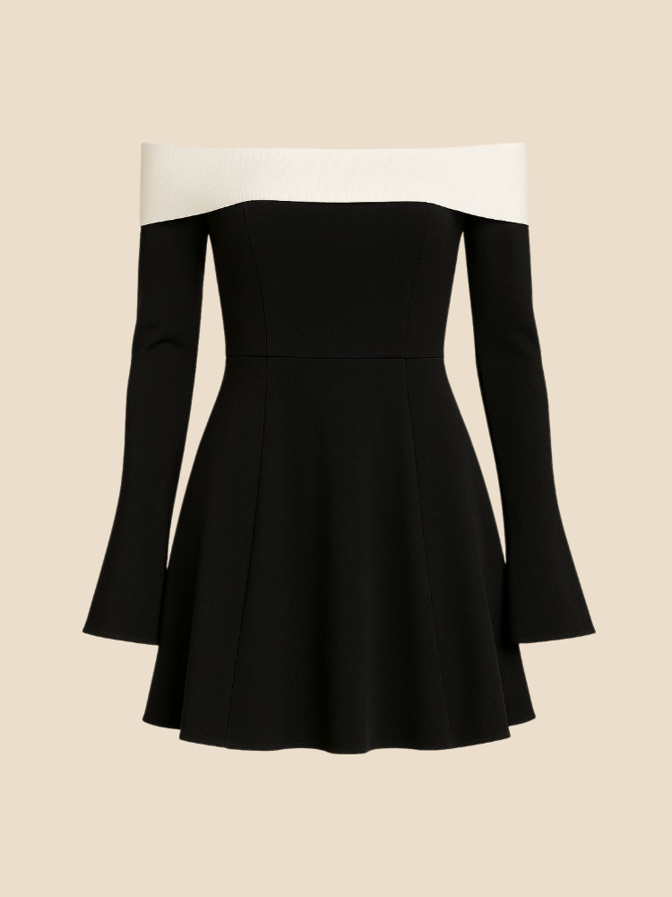 Fina - Off-Shoulder Long Sleeve Dress