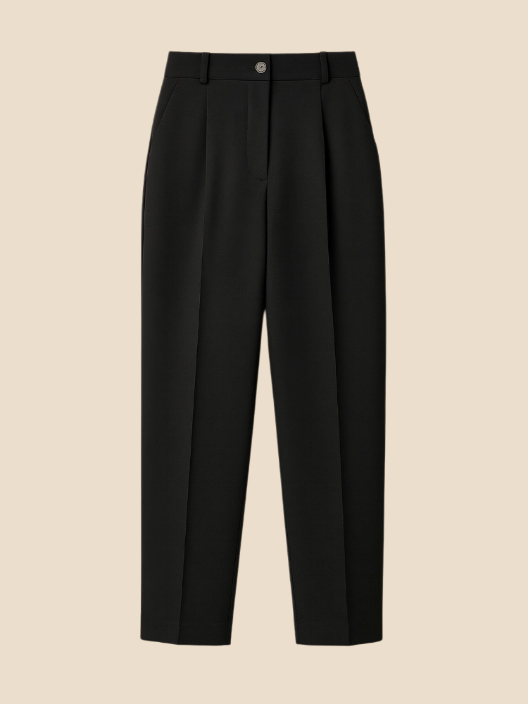 Slate - High-Waisted Cropped Suit Pants
