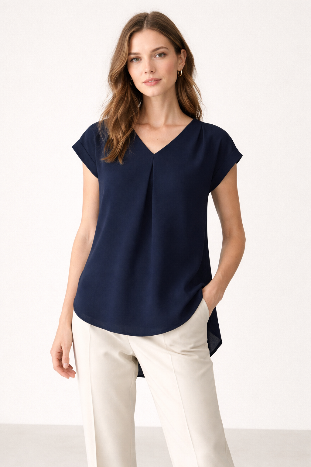 Raffaela – Pleated Back Chiffon Blouse