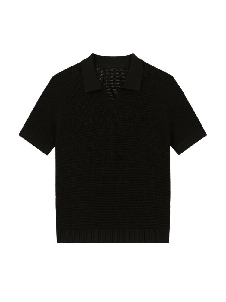 Alnaro - Breathable Knit Polo Shirt