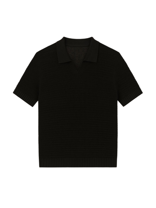 Alnaro - Breathable Knit Polo Shirt