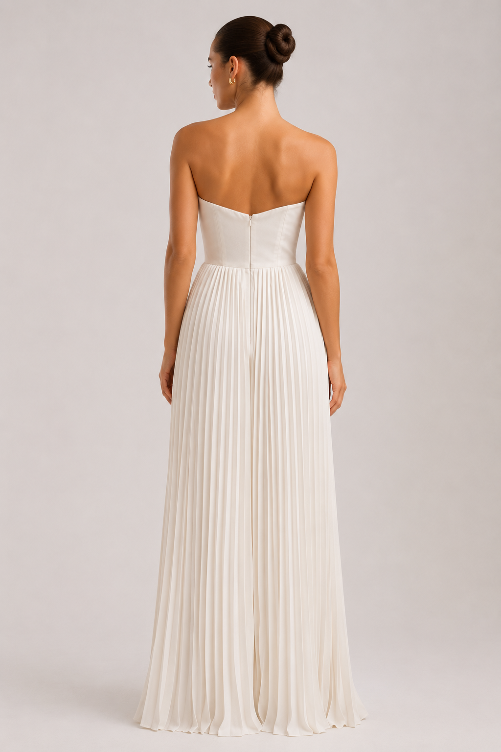 Aureo – Pleated Strapless Maxi Dress