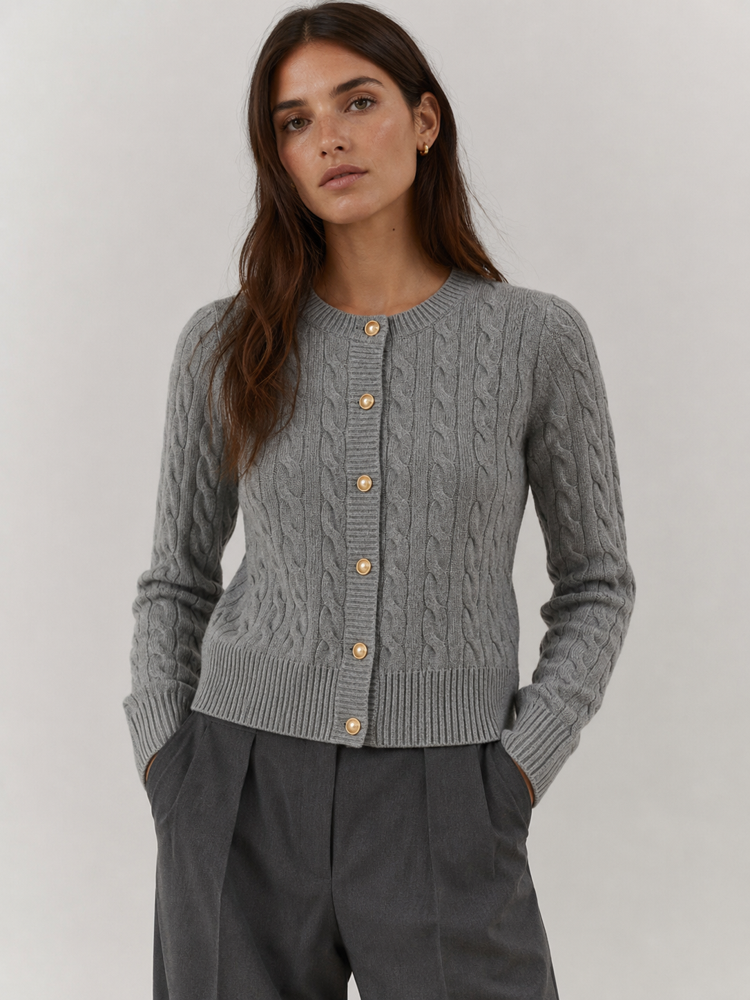 Elva - Cable-Knit Cardigan
