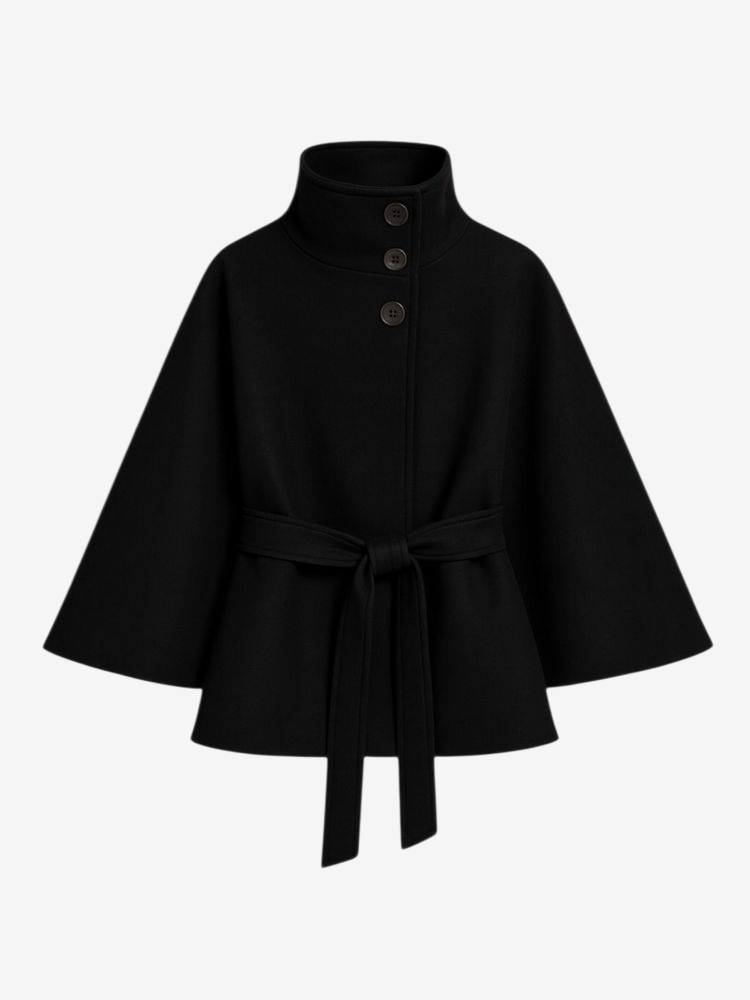 Celia - High-Collar Belted Coat
