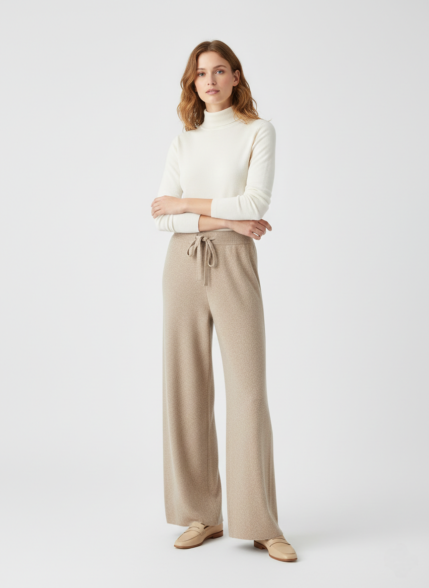 Vexo – Merino Knit Wide-Leg Pants