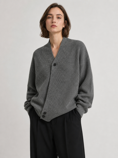 Clara – Asymmetric Knit Cardigan