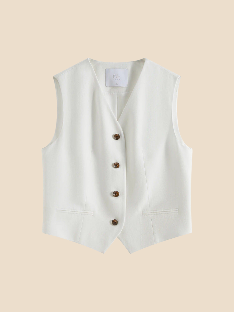 Alba – Vintage Linen Vest