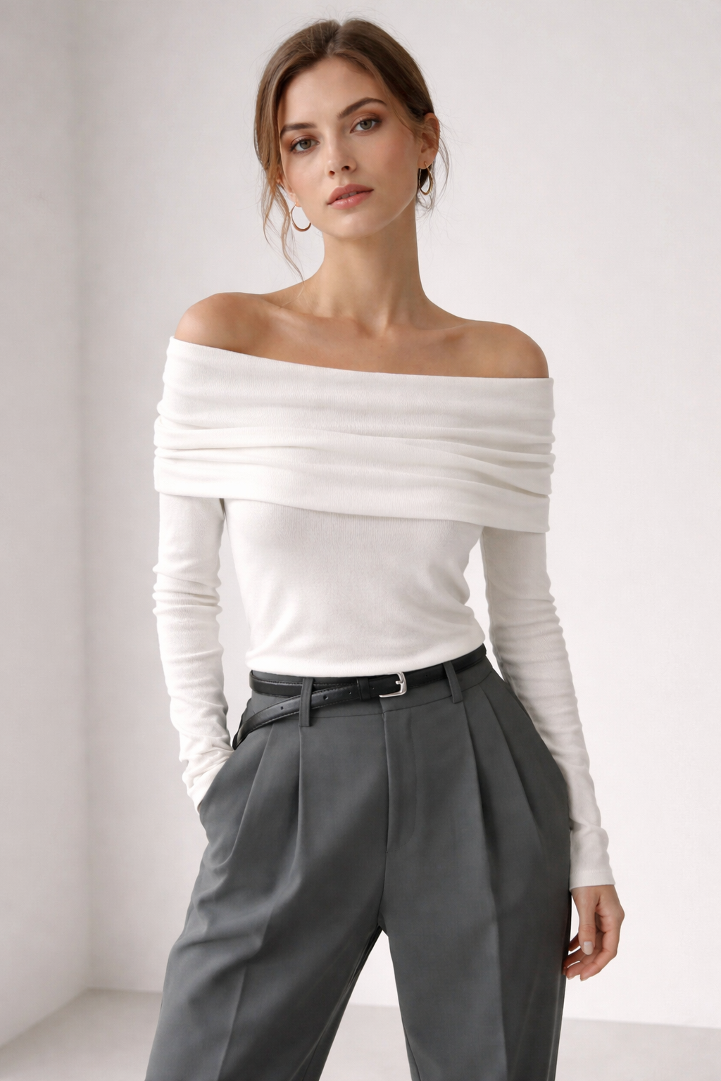 Isolde – Off-Shoulder Knit Sweater