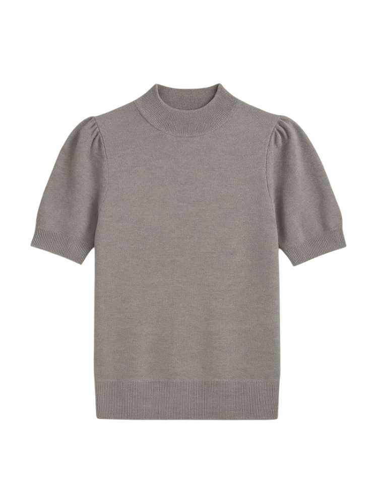 Ivy - Puff-Sleeve Knit Top