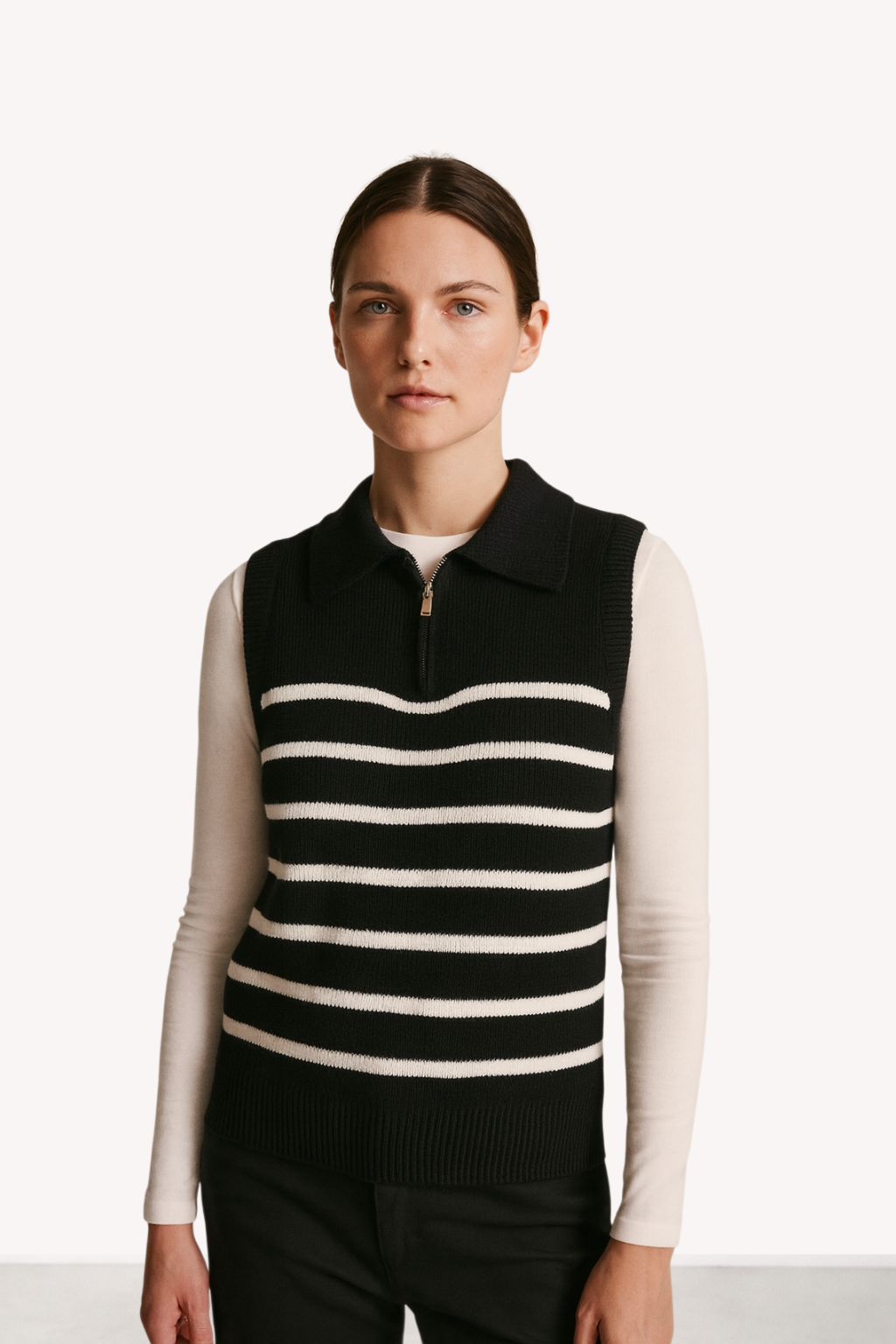 Ari - Striped Knit Vest