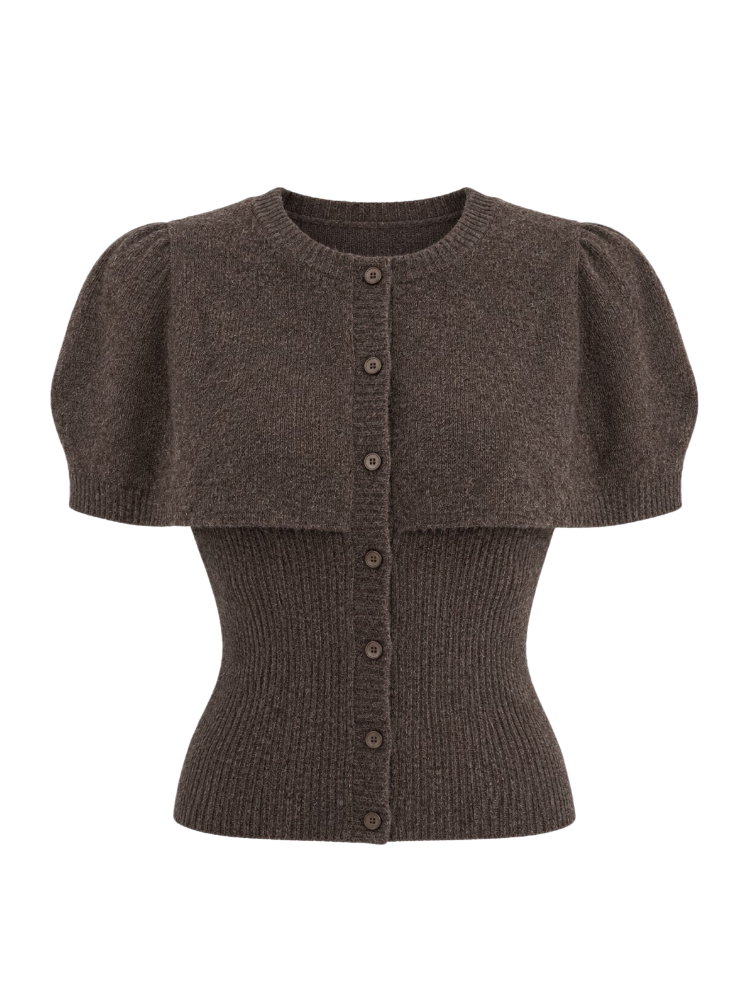 Vita – Ribbed Button Cardigan