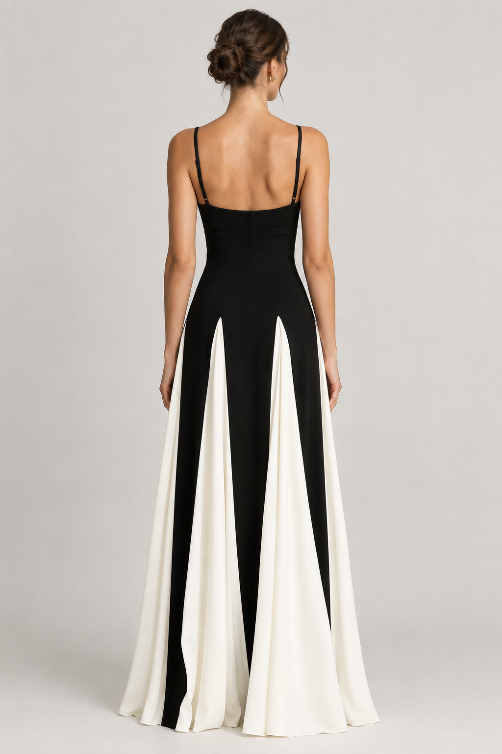 Giova – Two-Tone Splice Maxi Dress