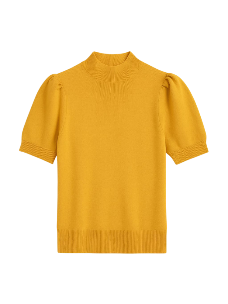 Ivy - Puff-Sleeve Knit Top