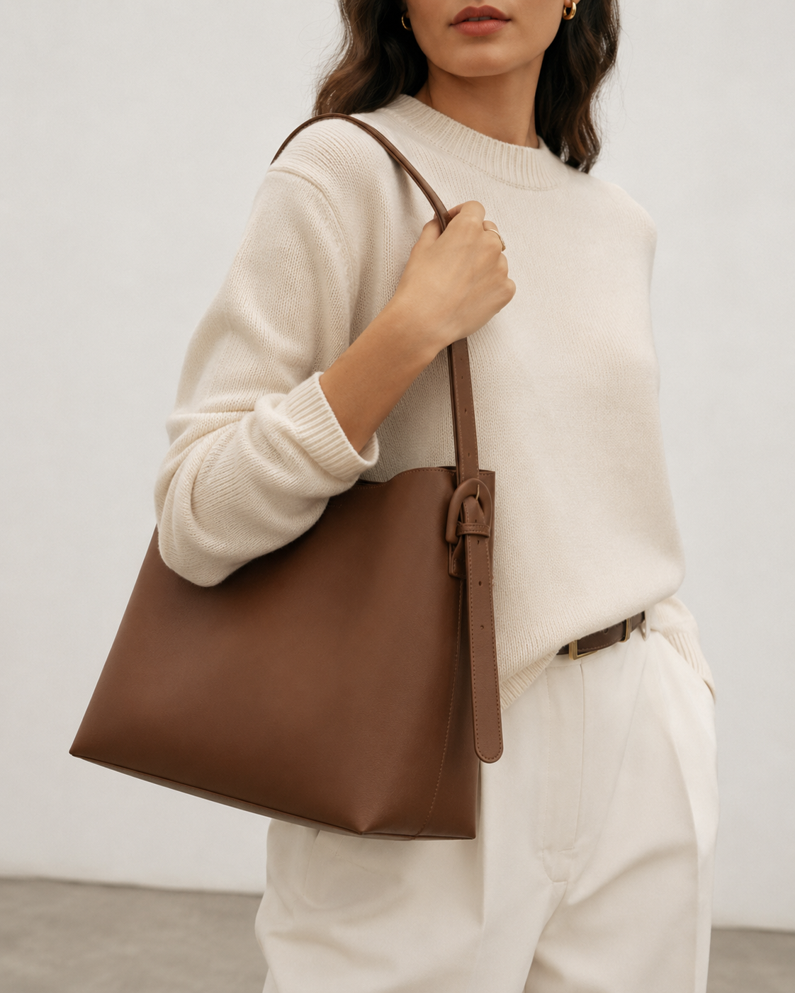 Marielle – Leather Shoulder Tote Bag