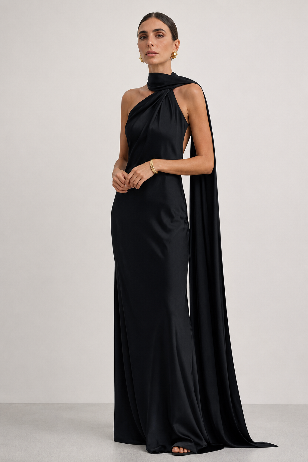 Seraphina – Satin Halter Maxi Dress