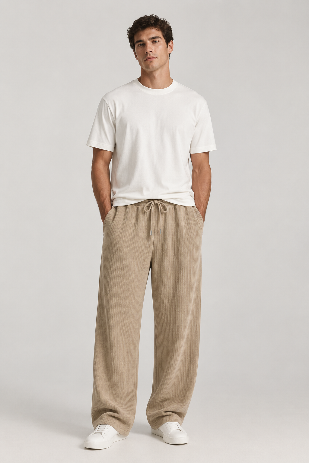 Lorenzo – Ribbed Jacquard Relaxed Trousers