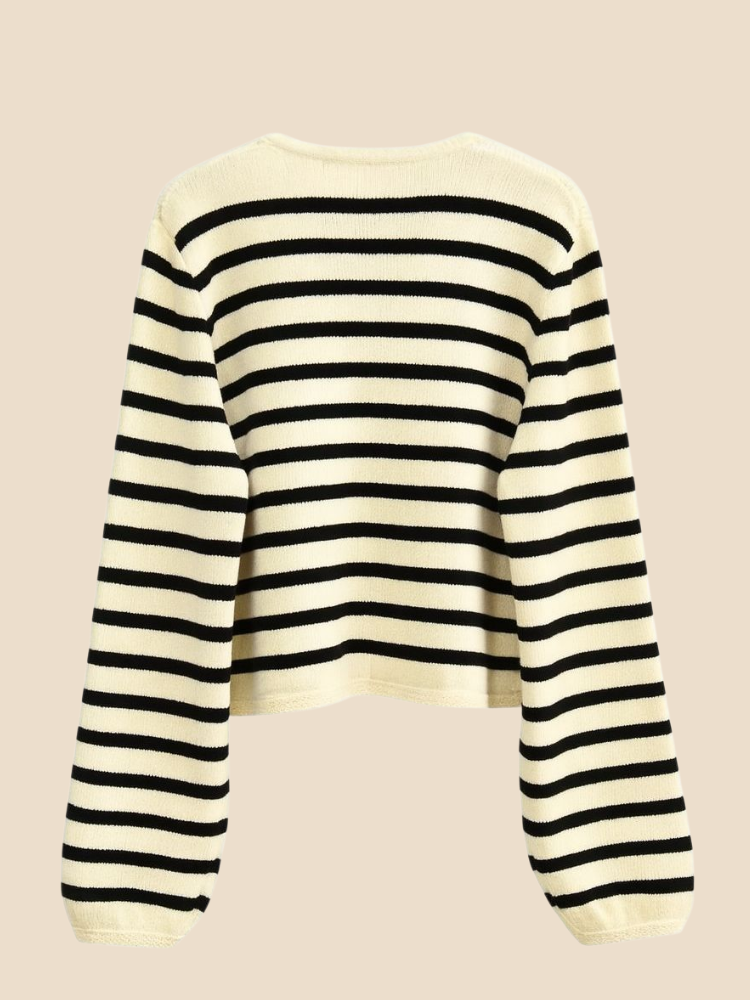 Puro - Striped Crop Cardigan