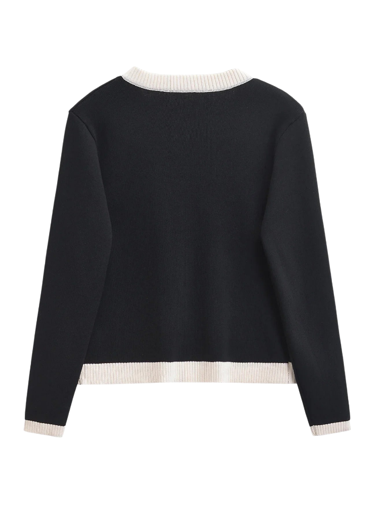 Camelia – Contrast Knit Cardigan
