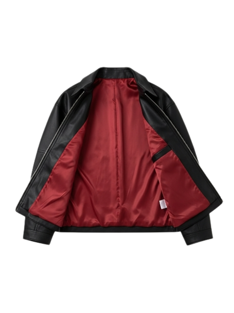 Calder – Leather Look Zip Jacket