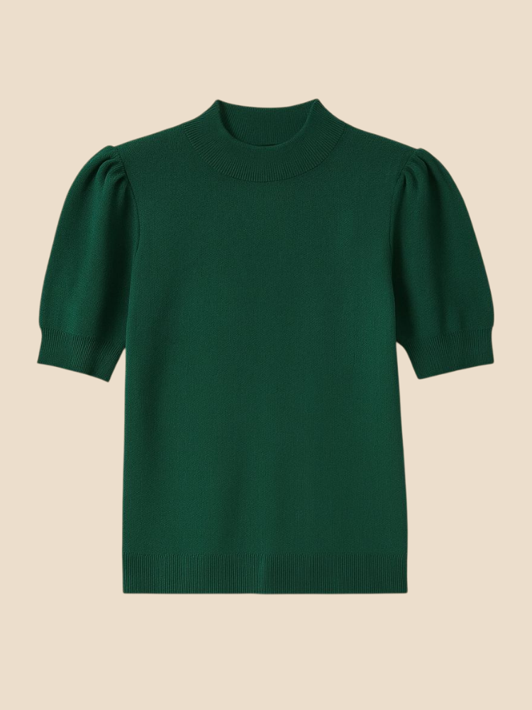 Ivy - Puff-Sleeve Knit Top