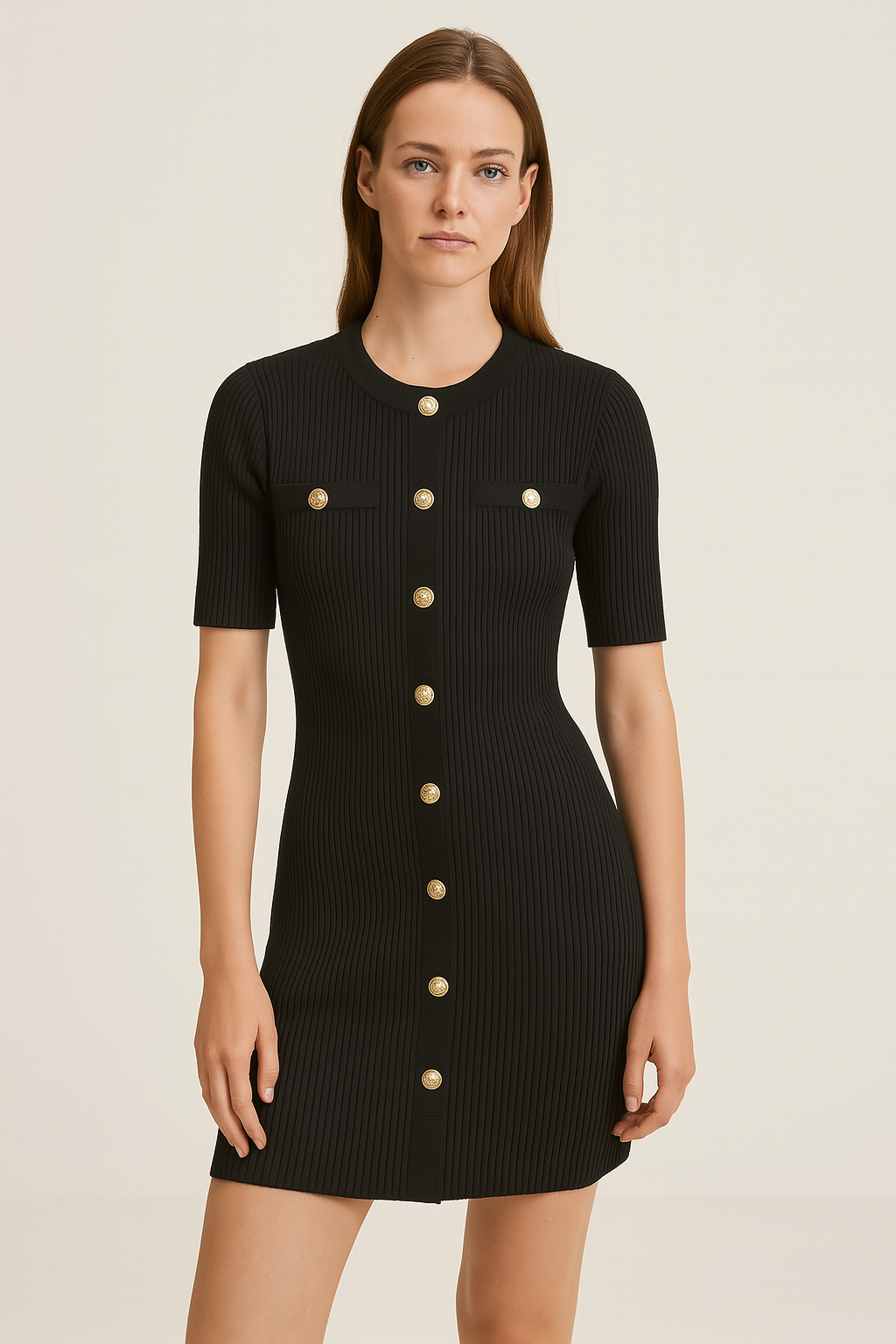 Vera – Ribbed Knit Mini Dress