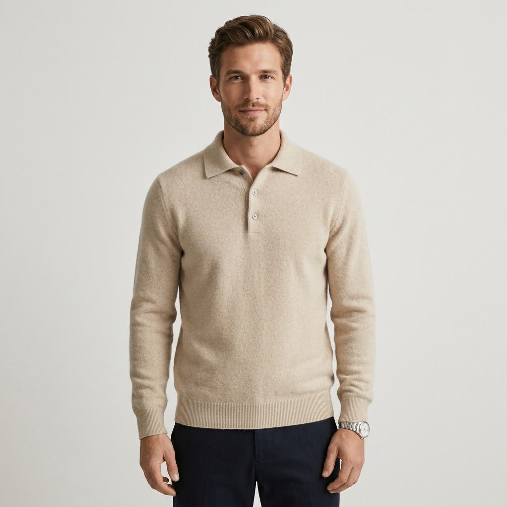 Solan – Cashmere Polo Knit Sweater