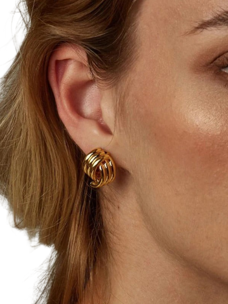 Sienna – Textured Knot Statement Earrings